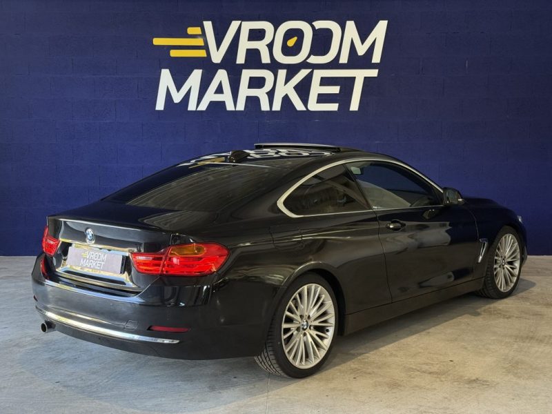 BMW SERIE 4 420D 184CH LUXURY BVA - TOIT OUVRANT - CAMÉRA DE RECUL - CUIR COGNAC 2013