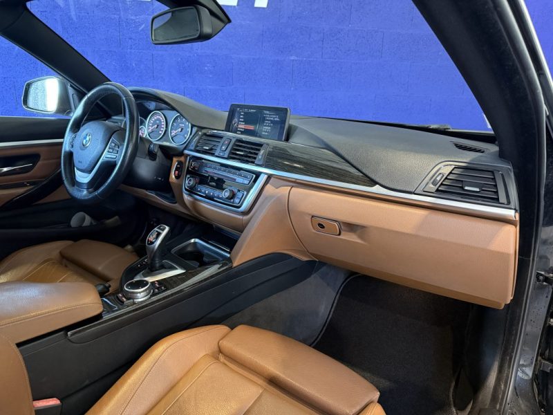 BMW SERIE 4 420D 184CH LUXURY BVA - TOIT OUVRANT - CAMÉRA DE RECUL - CUIR COGNAC 2013