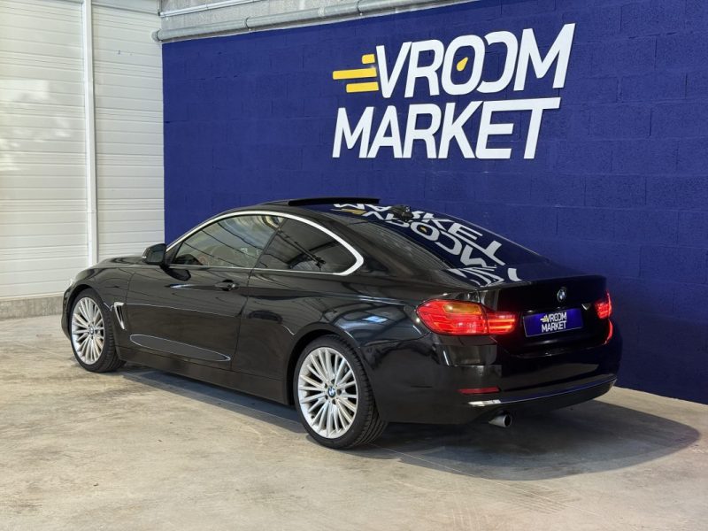 BMW SERIE 4 420D 184CH LUXURY BVA - TOIT OUVRANT - CAMÉRA DE RECUL - CUIR COGNAC 2013