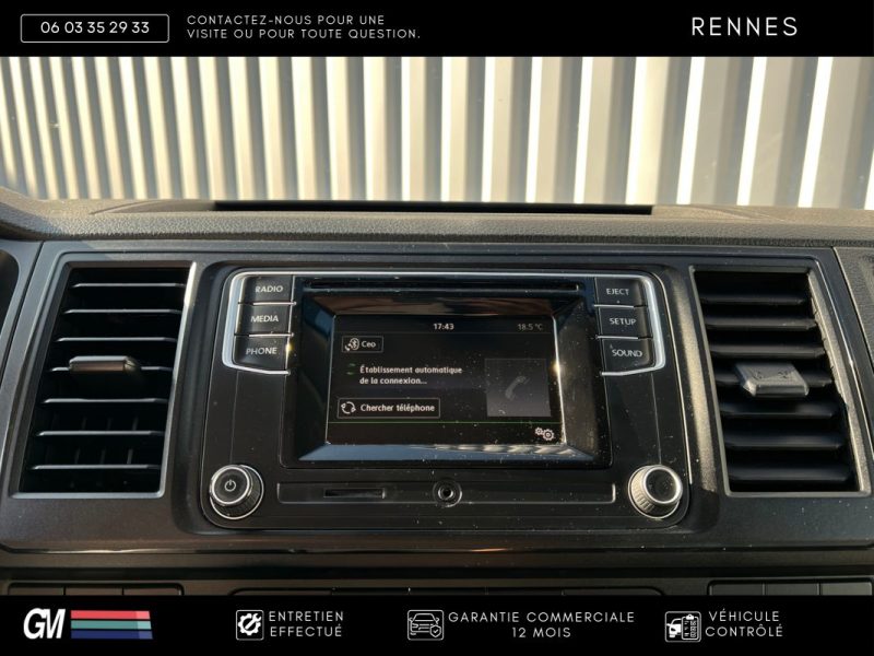 Volkswagen Transporter T6 2.0 TDI 140ch L2H1 / Boîte Automatique DSG / Radars / Webasto / Attelage /