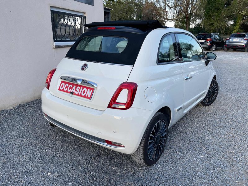 🧡 Fiat 500 Cabriolet 1.2i 69cv  – Série Collezione Fall / Chic & Élégante