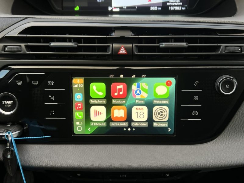 CITROEN C4 SPACETOURER 1.5 HDI 130 BOITE AUTO EAT8 / APPLE CARPLAY & ANDROID CAMERA - GARANTIE 1 AN