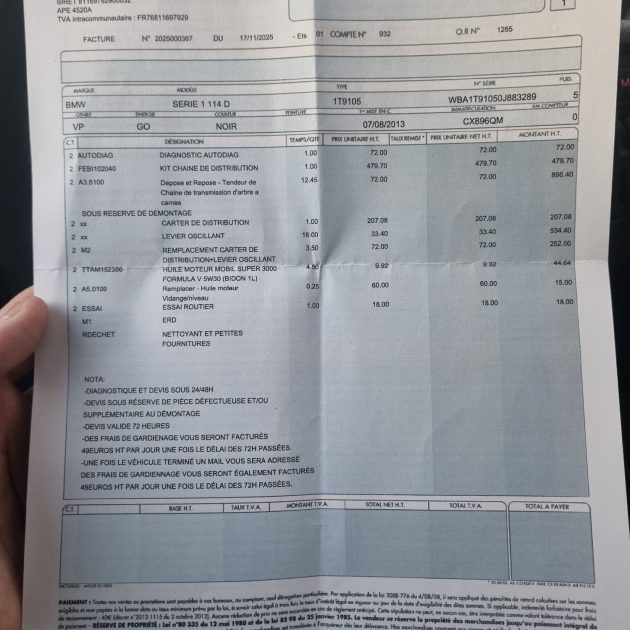 B.M.W. SERIE 1 114D 95CH LOUNGE 5P 2013