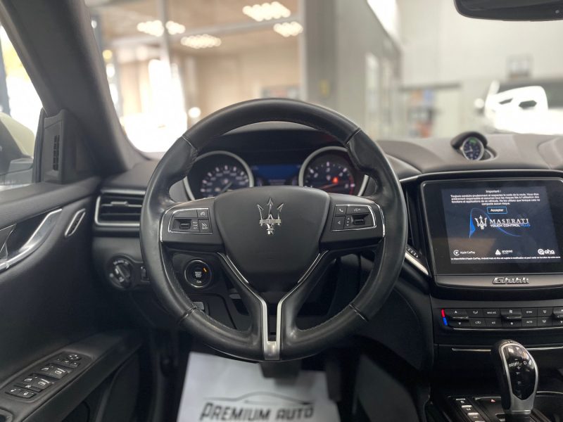 MASERATI GHIBLI III GARANTIE 12 MOIS 3.0 V6 DIESEL 275ch FULL, HISTORIQUE COMPLET, ORIGINE FRANCE