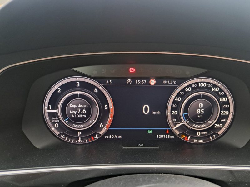 VOLKSWAGEN TIGUAN 2.0 TDI 190CH CARAT 4MOTION DSG7 TOIT OUVRANT PANORAMIQUE VIRTUAL COCKPIT CUIR CHAUFFANTS  2017