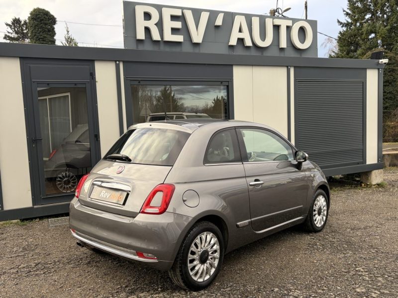 Fiat 500 1.2 69ch Lounge Toit panoramique / Radars recul / Bluetooth / régulateur vitesse 74.000 km 