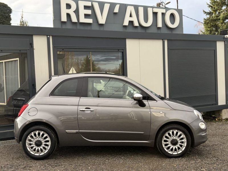 Fiat 500 1.2 69ch Lounge Toit panoramique / Radars recul / Bluetooth / régulateur vitesse 74.000 km 