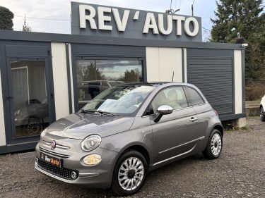Fiat 500 1.2 69ch Lounge Toit panoramique / Radars recul / Bluetooth / régulateur vitesse 74.000 km 