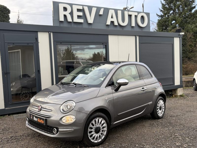 Fiat 500 1.2 69ch Lounge Toit panoramique / Radars recul / Bluetooth / régulateur vitesse 74.000 km 